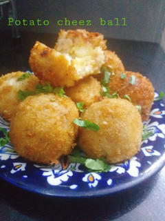 A picture of Potato cheese ball.