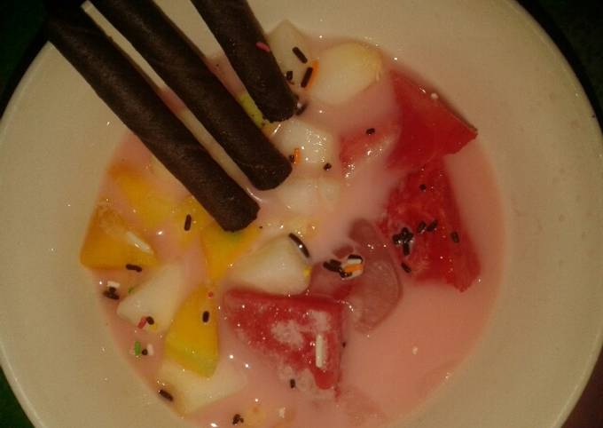 Resep Es buah segar dan simple Anti Gagal