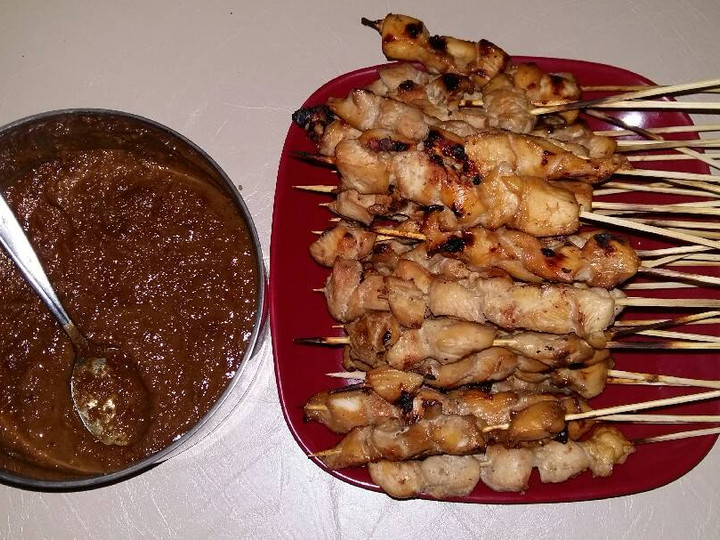 Resep: Sate Ayam Bumbu Kacang + bumbu kecap (Masakan Rumahan) Untuk Pemula