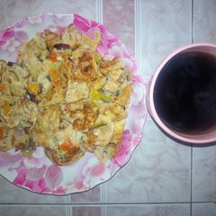 A picture of Veggie scrambled egg.