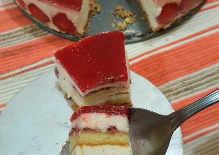 Resep 69. Strawberry Cheesecake, Lezat