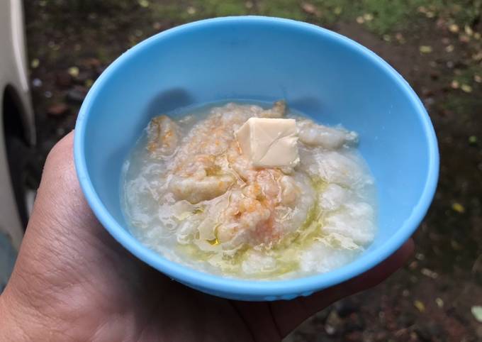 Mpasi 6 bulan bubur yampung kuah kaldu