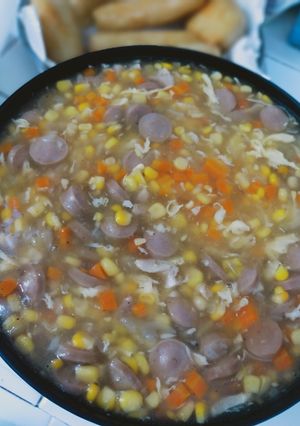 Foto resep Sup jagung sosis