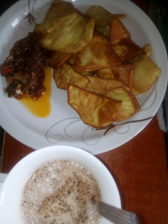 A picture of Sweet potato with sauce.