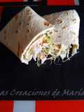 Wrap relleno de ensalada de verduras