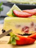 Kek Keju Raspberry Lemon Bakar