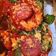 A picture of Eggplant Pizza.