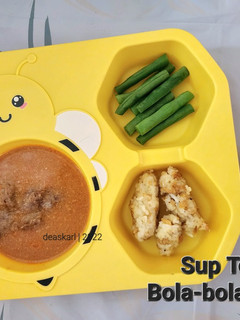 Foto resep Sup Tomat Bola-bola Daging (Mpasi 1+)