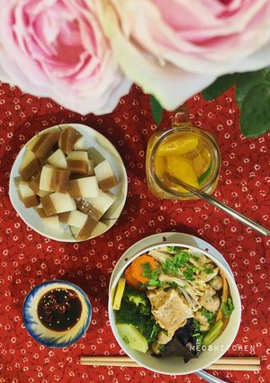 Hình của món Nui chay.