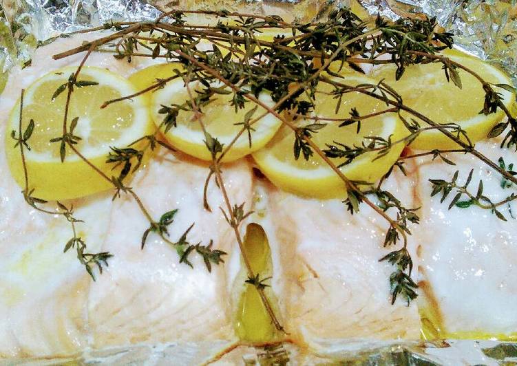 Steps to Make Speedy Salmon with Lemon and Thyme