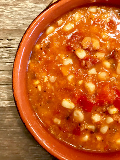 A picture of Jersey Summer Corn & Tomato Soup.
