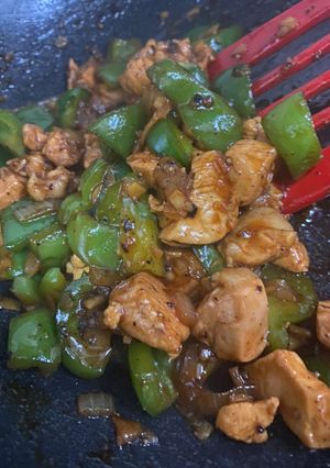 Foto resep Ayam Paprika Lada Hitam (Tanpa Minyak)