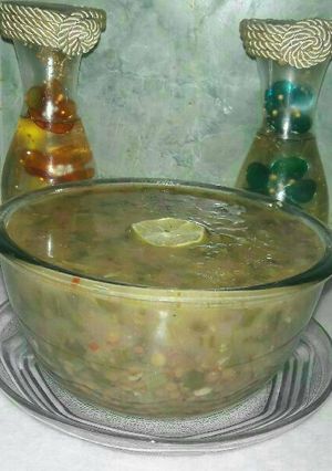 صورة لوصفة شوربة السلق بعدس🍲🌿🍋
