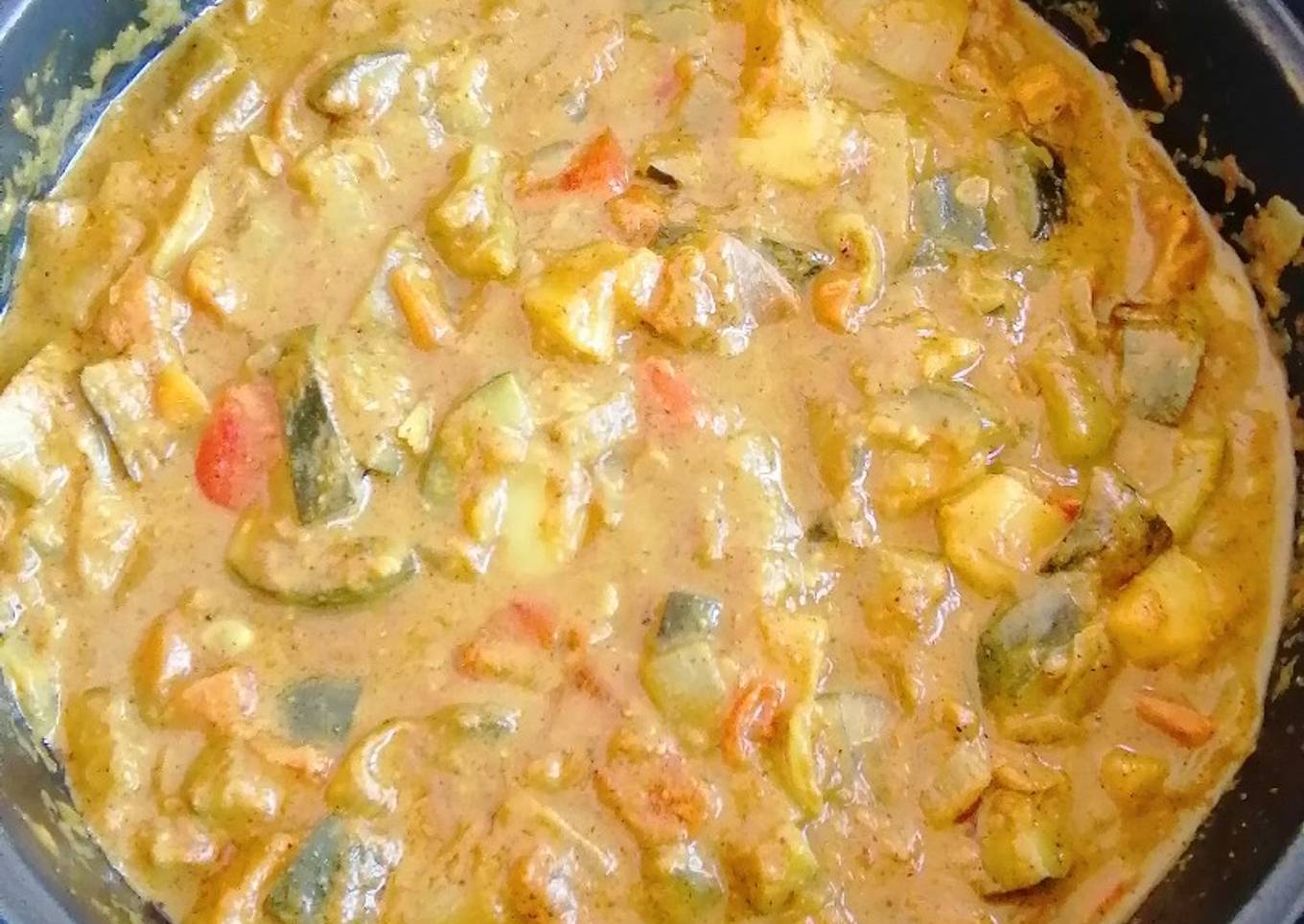 Verduras con curry amarillo
