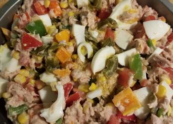 Fresh, Make Recipe Tuna  Bell Peppers Salad w Egg Whites Delicious Steady