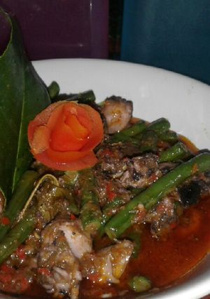Foto resep Baby cumi kacang panjang kuah sambal#BikinRamadhanBerkesan