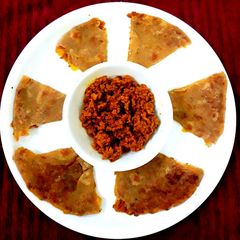 Soya bean Granules Paratha A picture of Soya bean Granules Paratha.