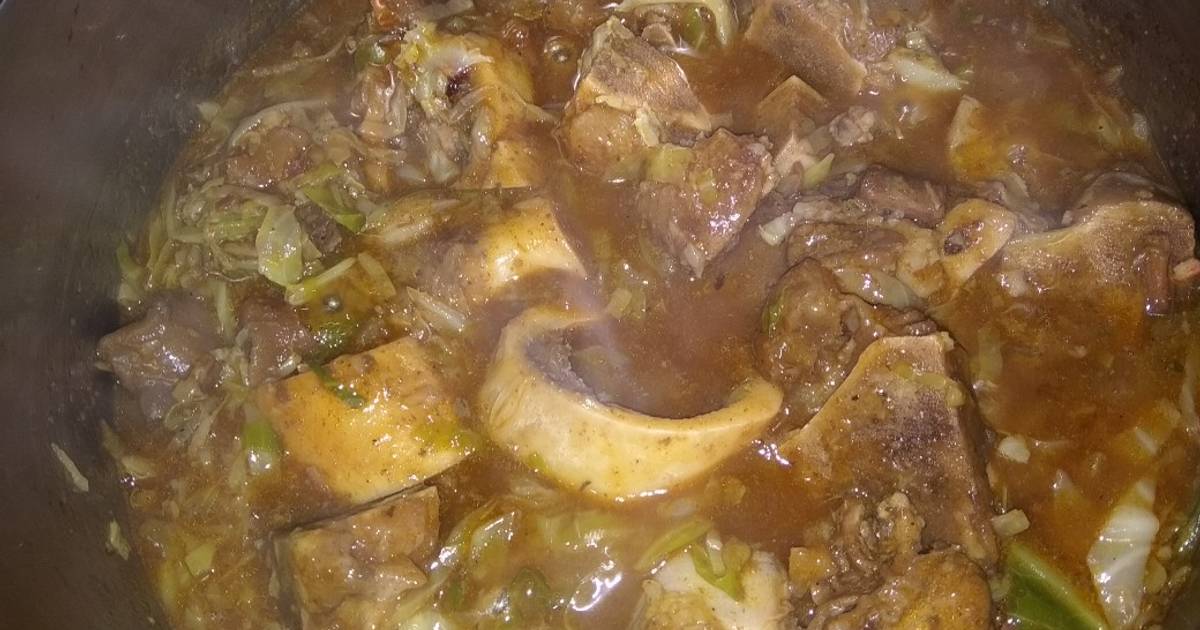 Cabbage bone stew Recipe by Mageba Cookpad
