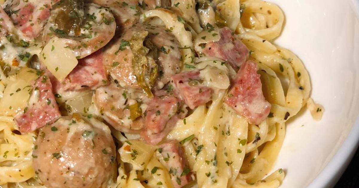 Resep Smoked Beef & Sausage Creamy Capers Pasta oleh aisha gabriela