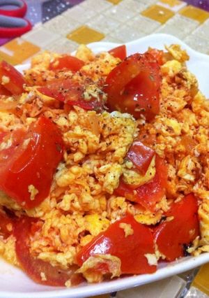 【靜靜小廚】蕃茄炒蛋 的食譜成品照片