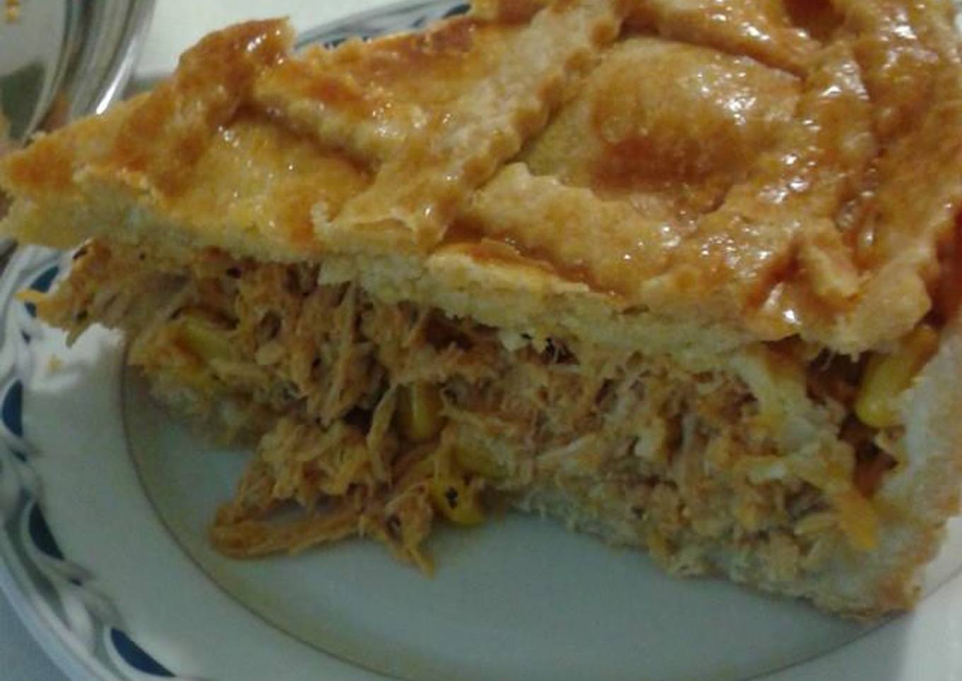 Pastel de hojaldre con pollo