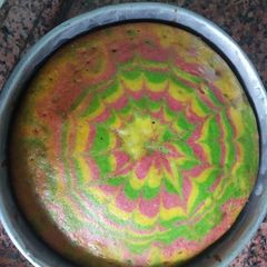 Tricolur marble cake A picture of Tricolur marble cake.