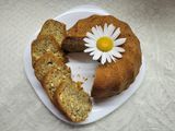 Budín de banana, almendras y caramelo