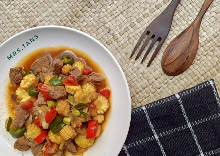 Resep Tumis Daging Putren / Baby Corn yang Lezat