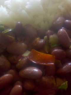 A picture of Rice and beans.