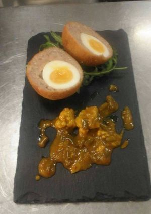 A picture of Scotch eggs.
