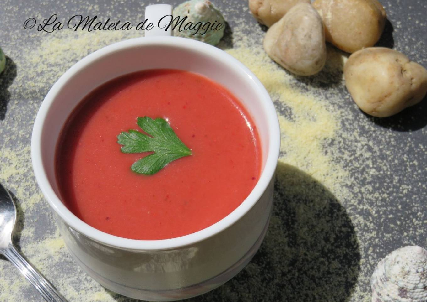 Gazpacho de fresas y sandía