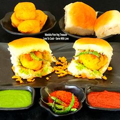 A picture of Vada Pav - Iconic Street Food Of Maharashtra - India.