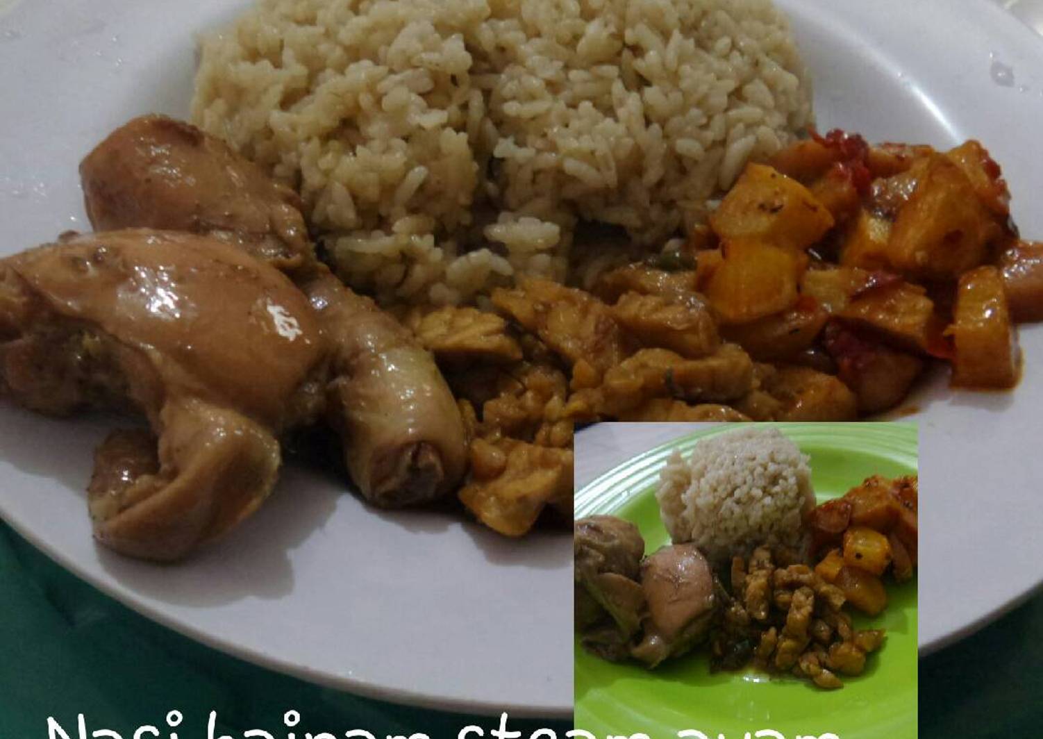 Resep Nasi ayam rice cooker & steam ayam oleh Vra hwang - Cookpad