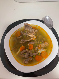 Borsóleves gazdagon recept fotója