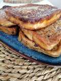 Torrijas de café con leche y cacao