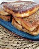 Torrijas de café con leche y cacao