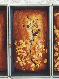 A picture of Nutty Chocolate Chip Banana Bread.
