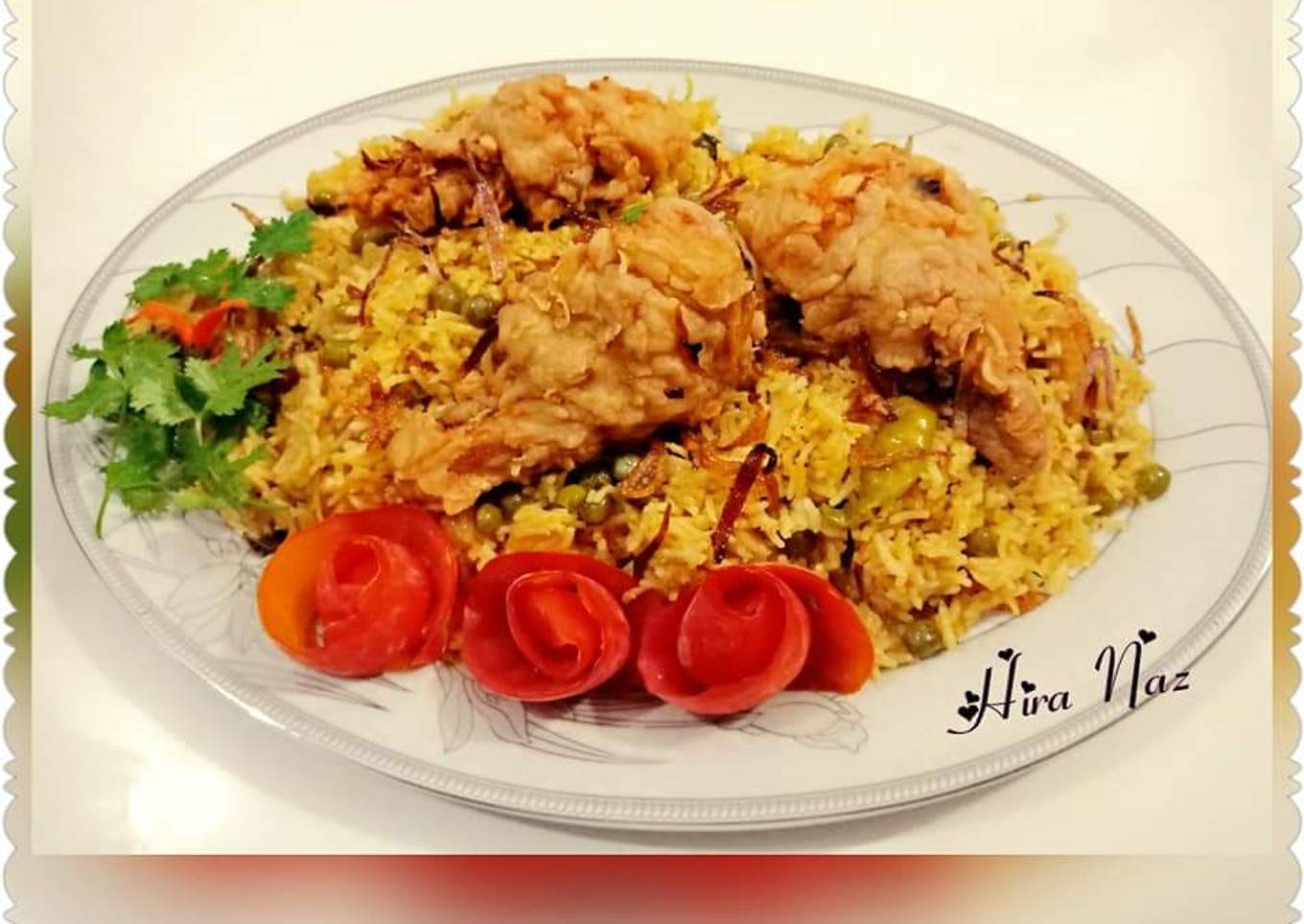 #Matar #Briyani #With #Chicken #Broast...!! #CookpadApp