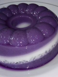 Foto resep Puding ubi ungu selasih