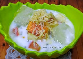 Resep Terbaru Es Buah Susu Keju Nikmat Lezat