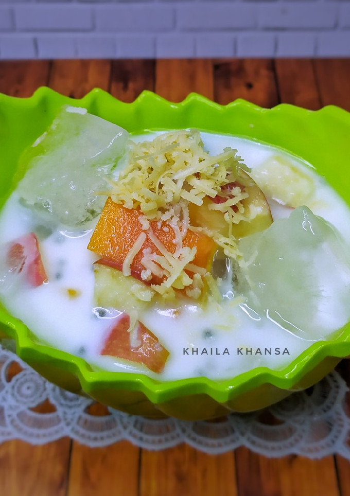 Foto resep Es Buah Susu Keju