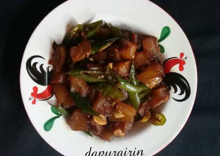 How to Make Yummy Tumis Kikil Cabe Ijo