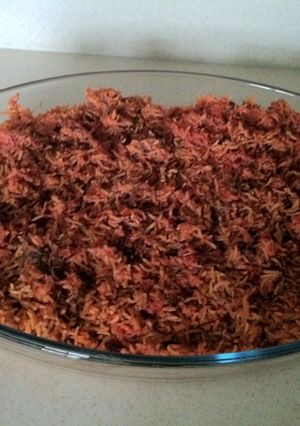 A picture of Beetroot Pulao.