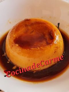 Una foto de Flan de huevo y queso en microondas