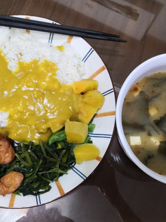 簡易素食咖哩飯 的食譜成品照片