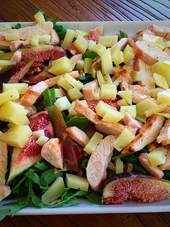 Una foto de Ensalada de pavo y queso