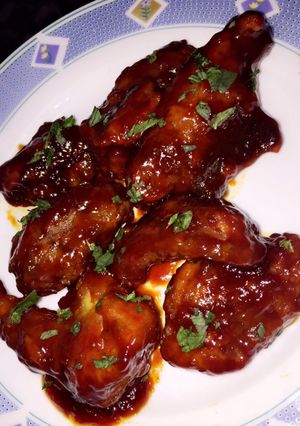 A picture of KFC Style Hot Chicken Wings.