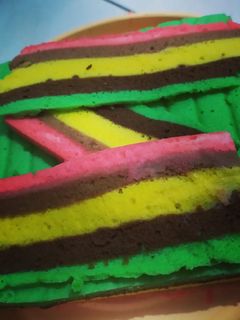 Foto resep Rainbow cake putih telur
