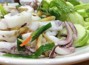 Hình của món Mực hấp.