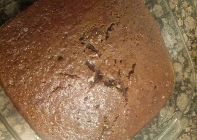 Bizcocho de plátano y cacao en polvo